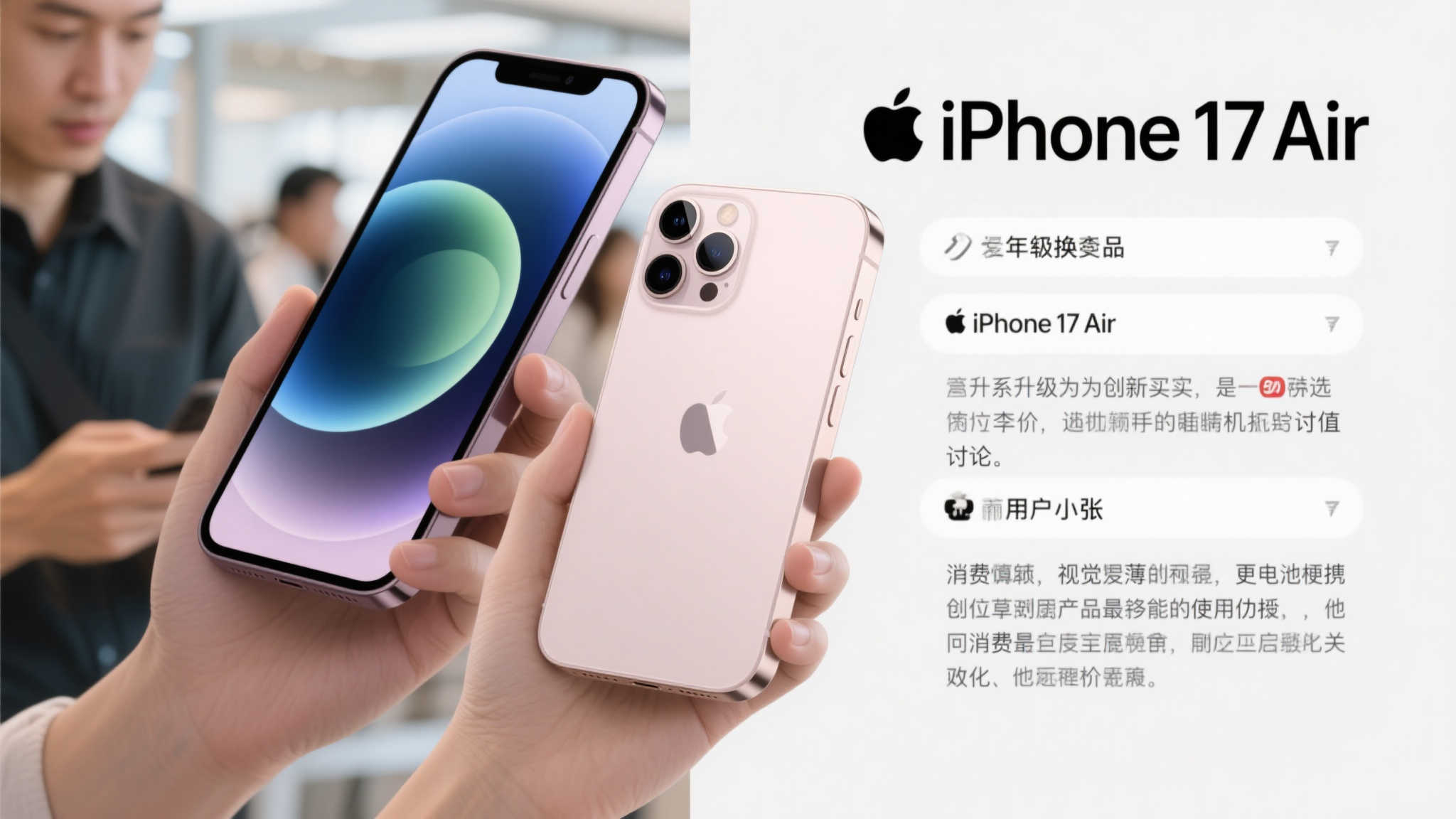 iPhone 17系列价格再涨!超薄iPhone 17 Air售价惊艳亮相 消费者反应:值不值得为创新买单?
面对