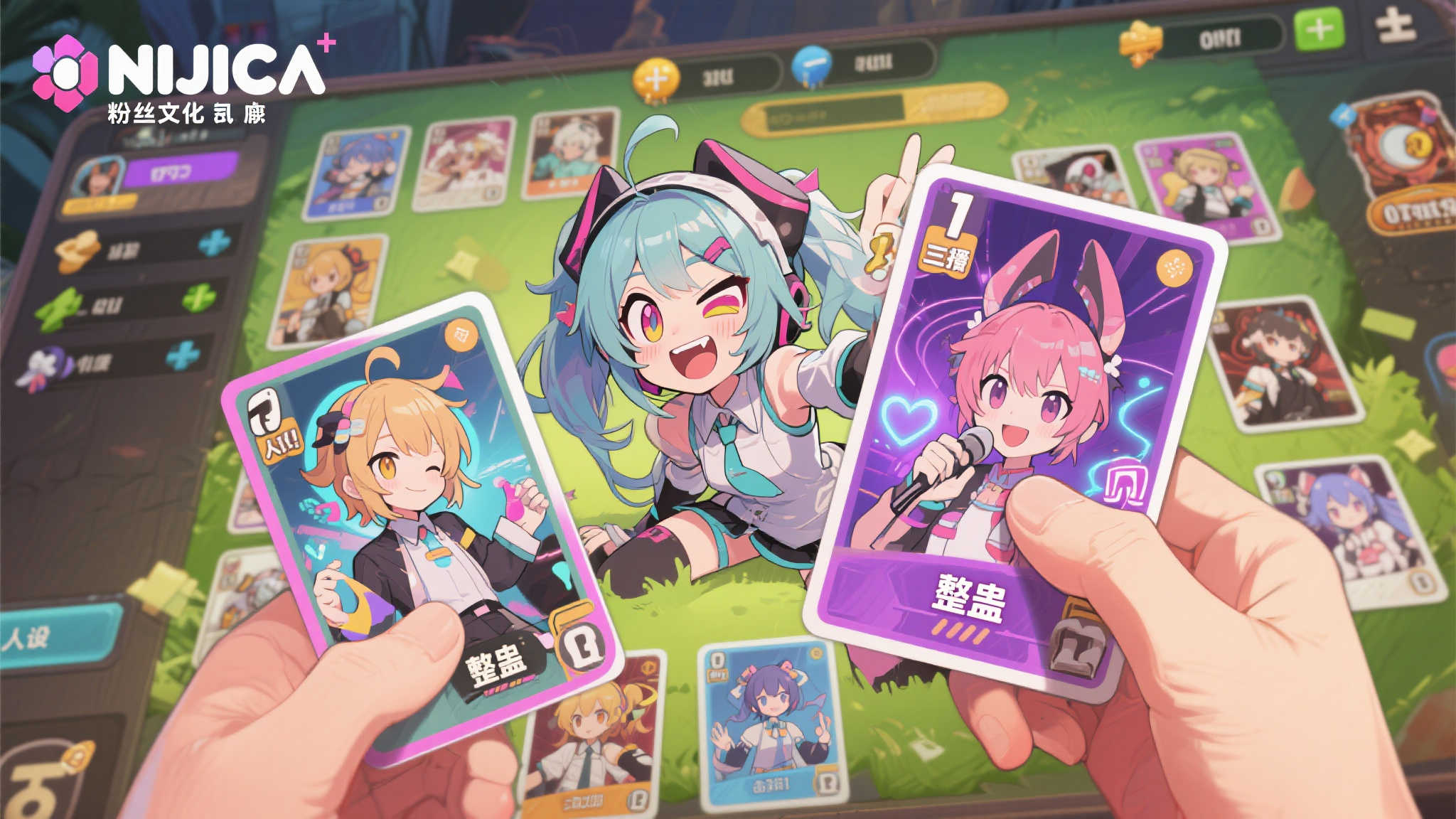 与其他卡牌游戏不同，NIJICA注重粉丝