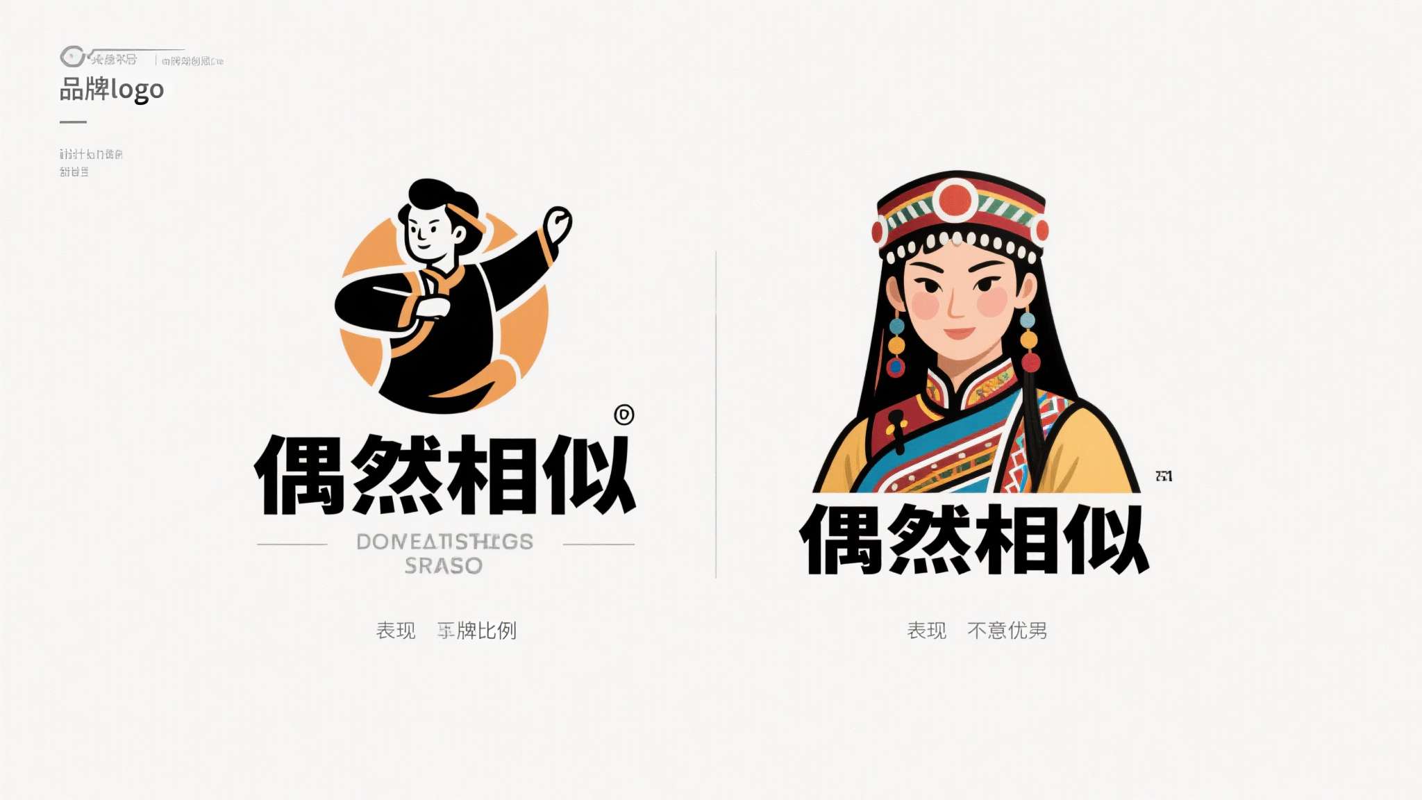 专家称霸王茶姬被批不冤 从设计角度来看,品牌logo的构成包含多个维度:人物动态、面部特征、整体排版比例