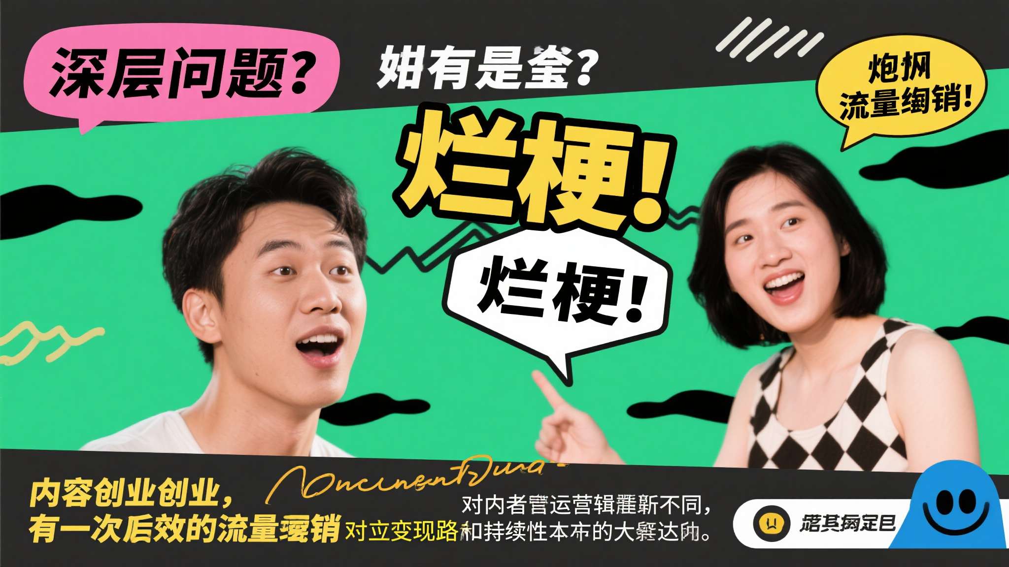 更深层的问题在于：靠"烂梗"翻红，是真正意义上的内容创业，还是一次有时效的流量套